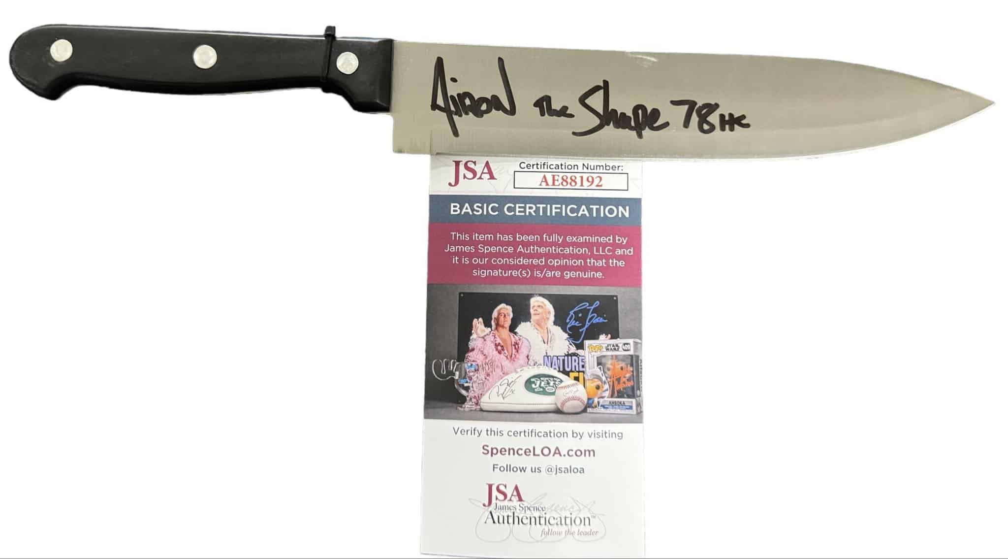 Airon Armstrong signed Real Knife Michael Myers Halloween Kills img