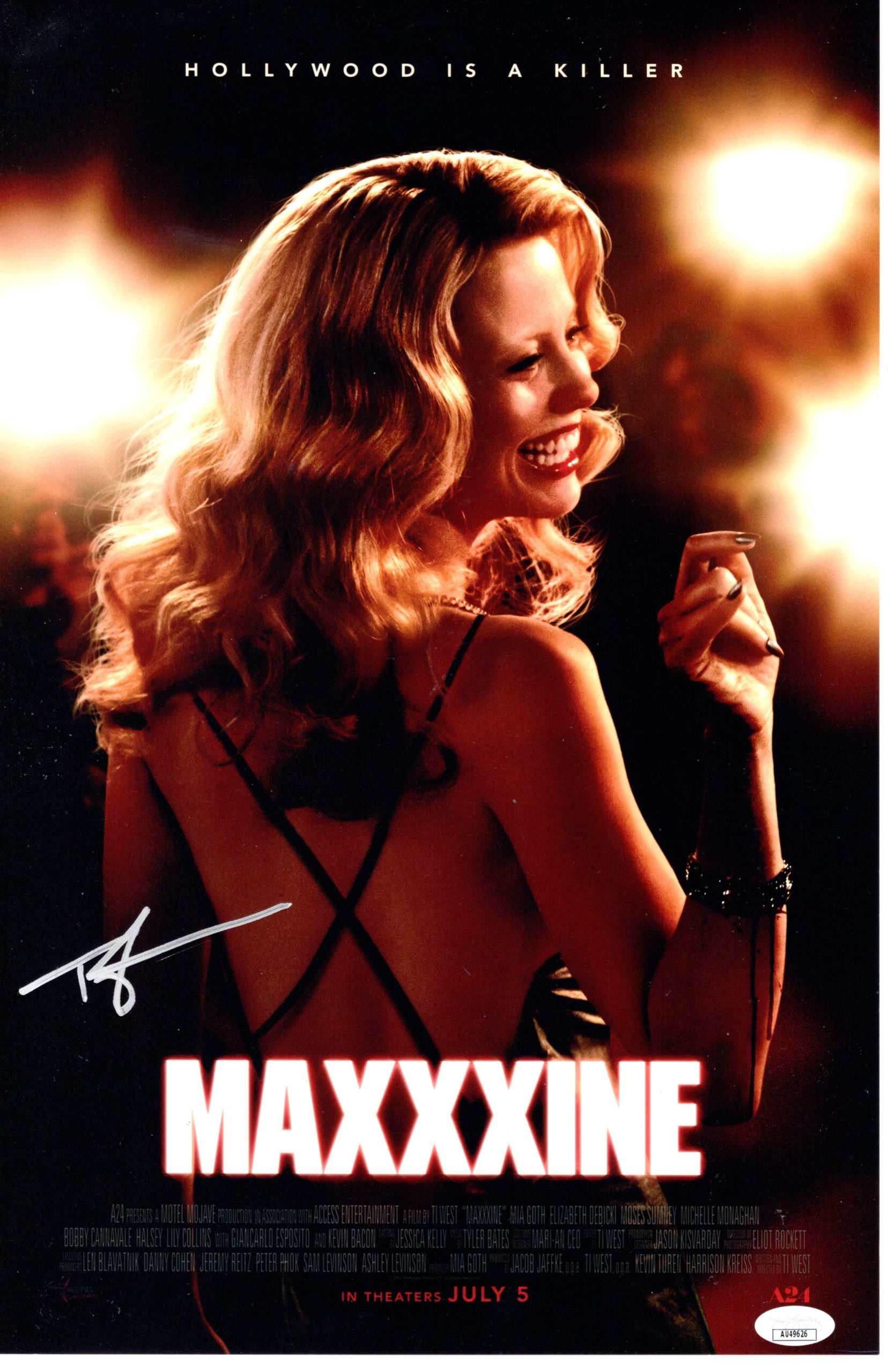 Ti West signed 11x17 Poster Director, Writer, Producer - Maxxxine img