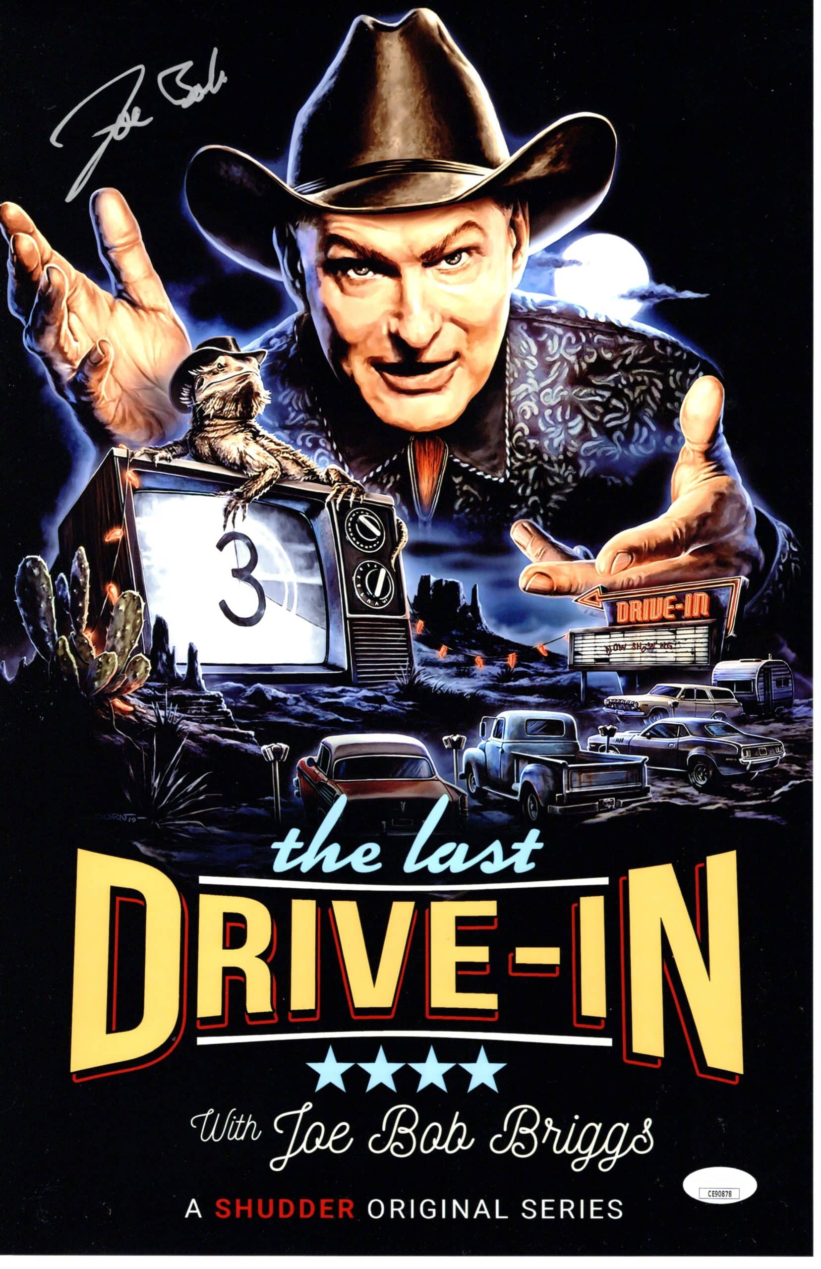 Joe Bob Briggs signed 11x17 Poster The Last Drive-In img