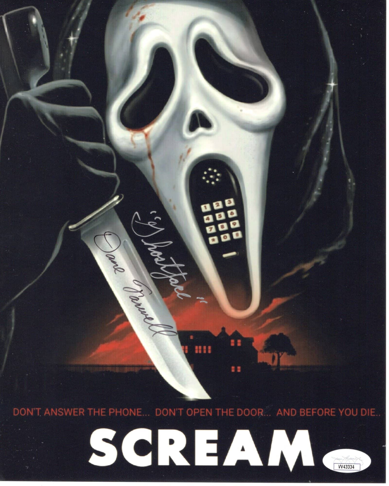 Dane Farwell signed 8x10 Photo Ghostface Scream img