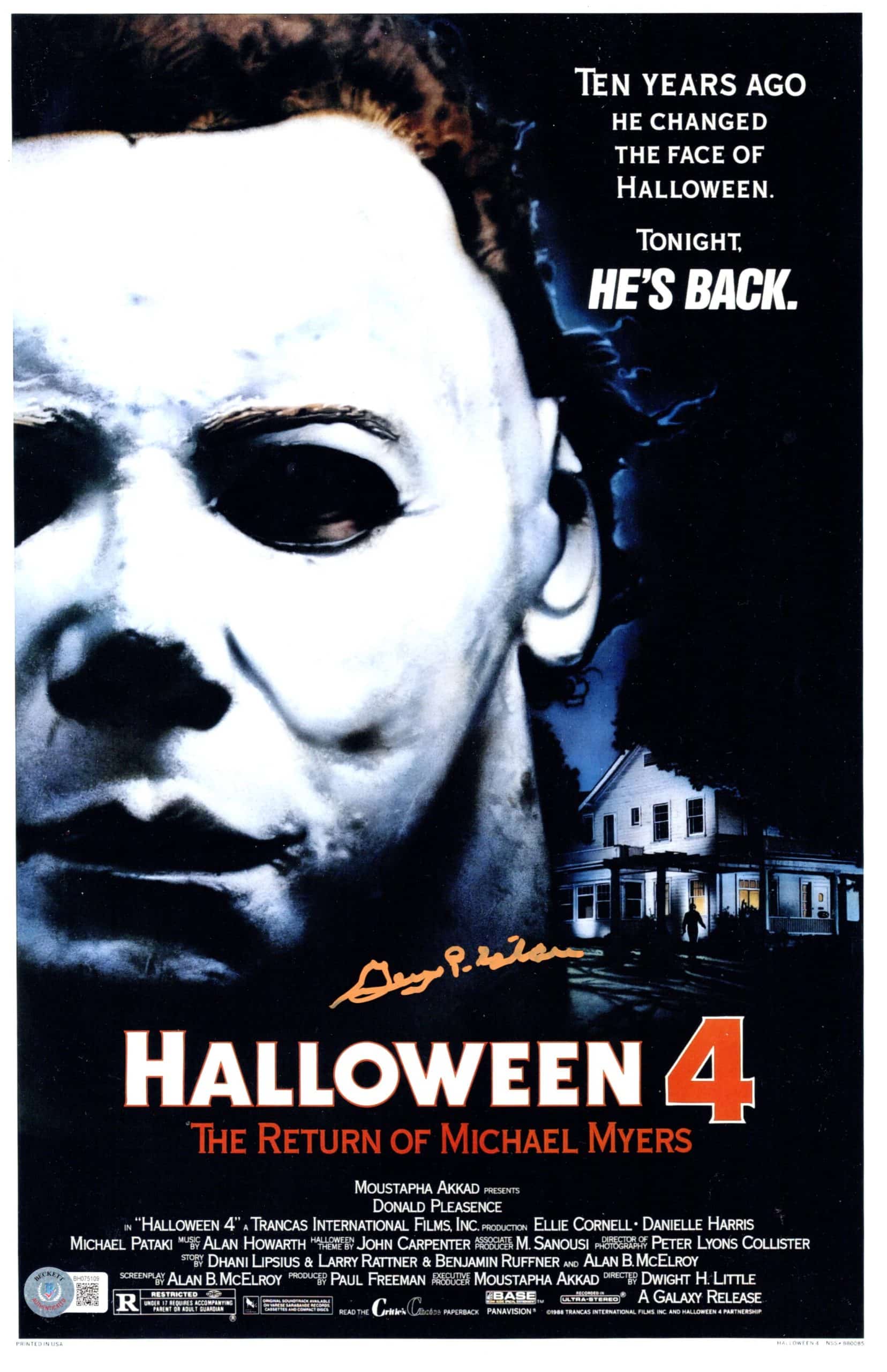 George P. Wilbur signed 11x17 Poster Halloween 4 The Return of Michael Myers img