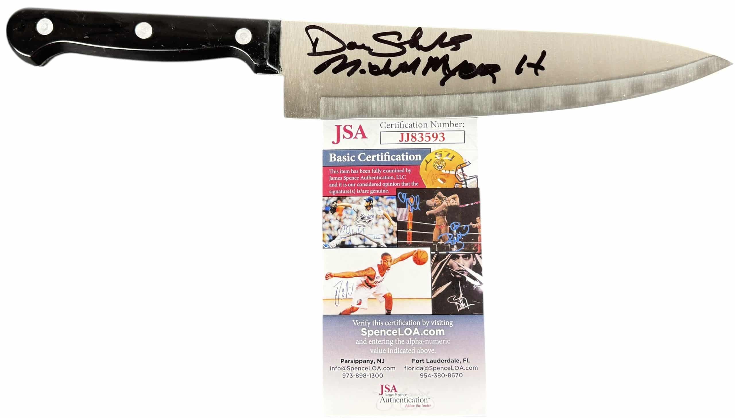 Don Shanks signed Real Knife Halloween 5 The Revenge of Michael Myers img