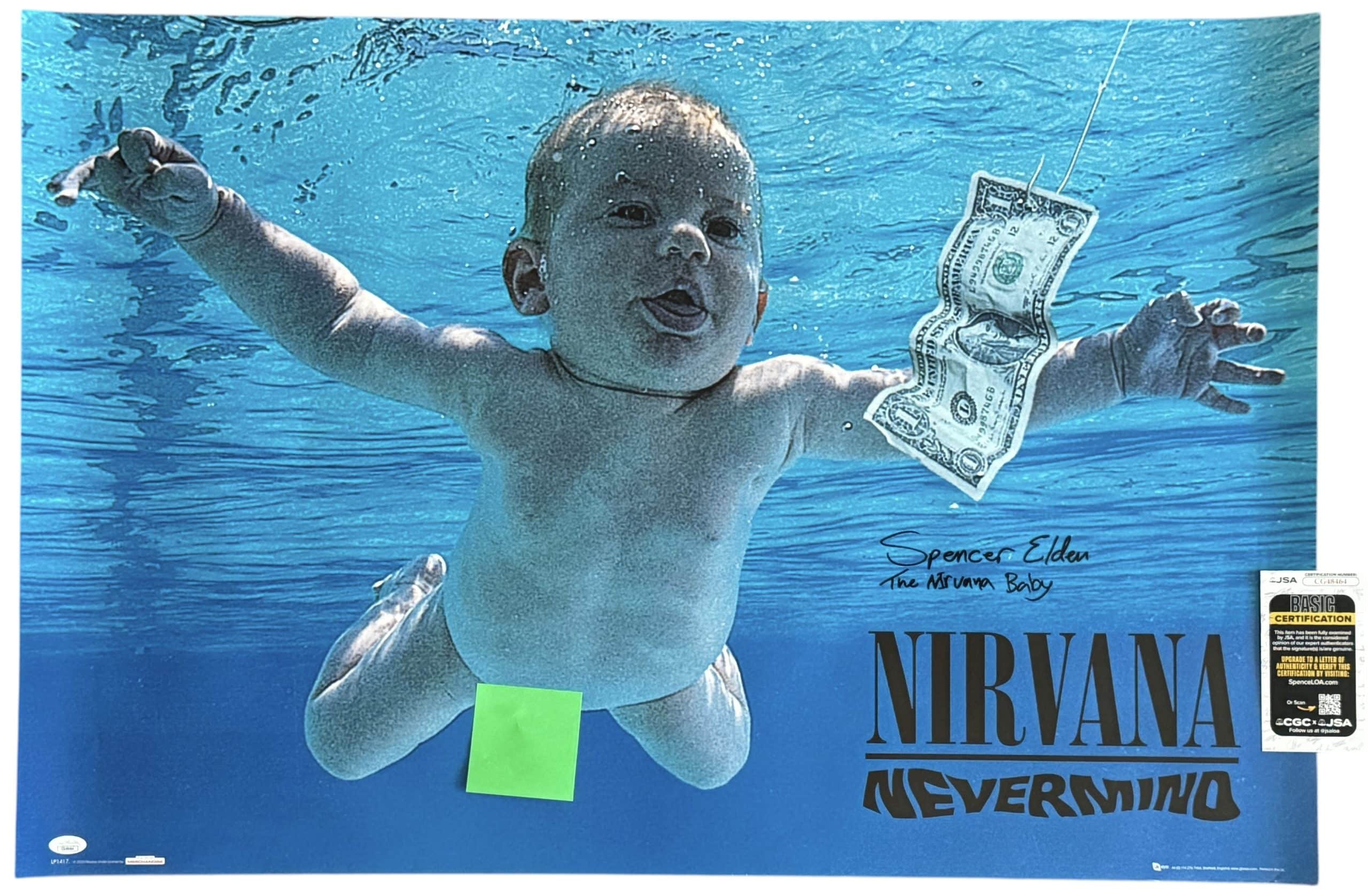 CSR Collectibles - Spencer Elden signed 24×36 Poster Nevermind Nirvana