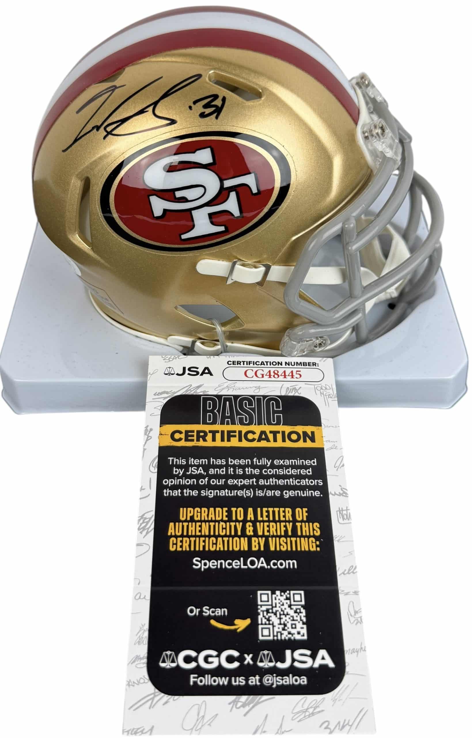 Isaac Guerendo signed Mini Helmet San Francisco 49ers Football img