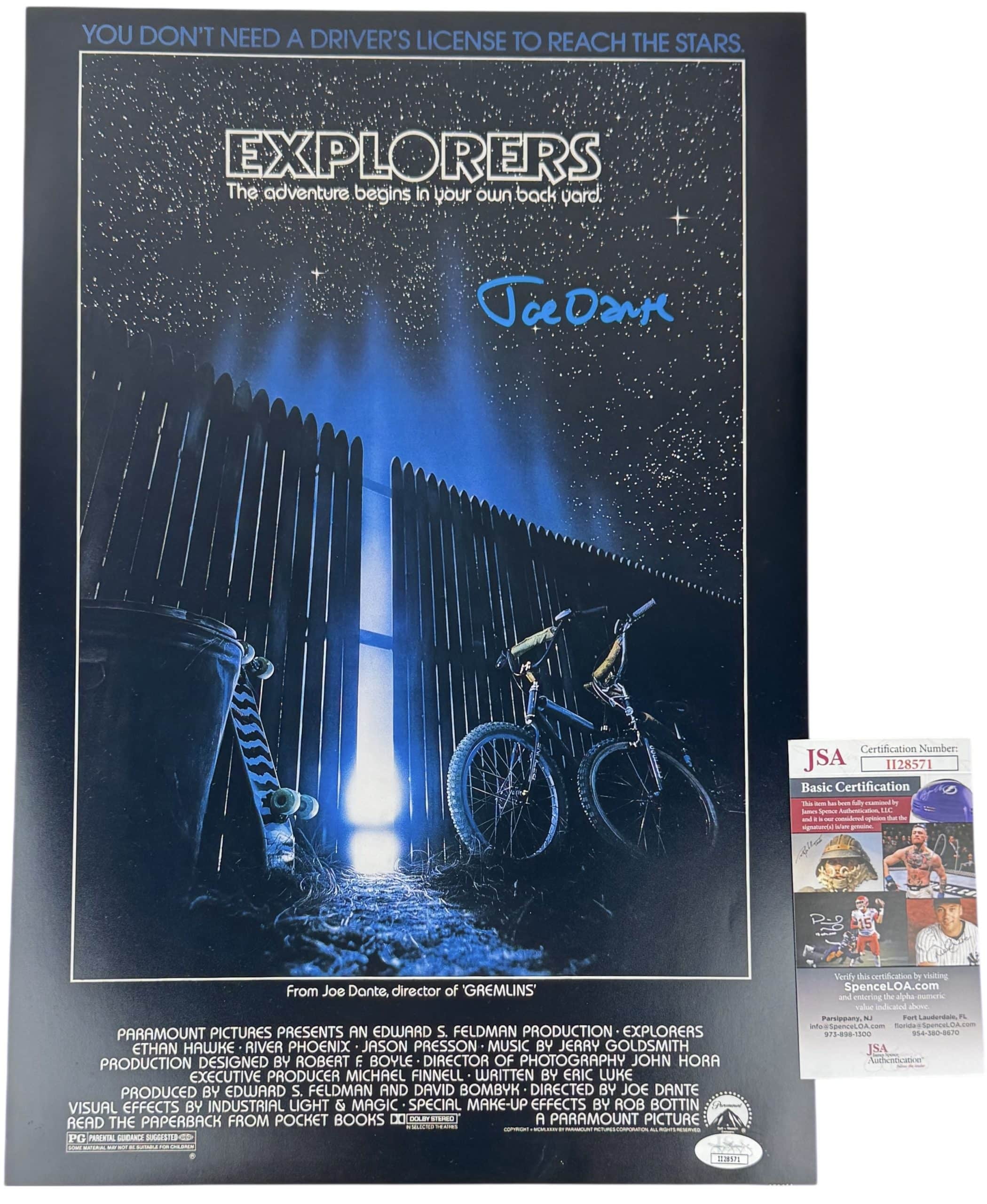 Joe Dante signed 12x18 Poster Director Explorers img