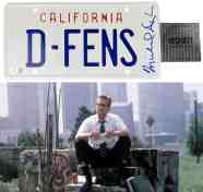 CSR Collectibles Michael Douglas Signed License Plate William D Fens CSR Collectibles Michael Douglas Signed License Plate William D Fens