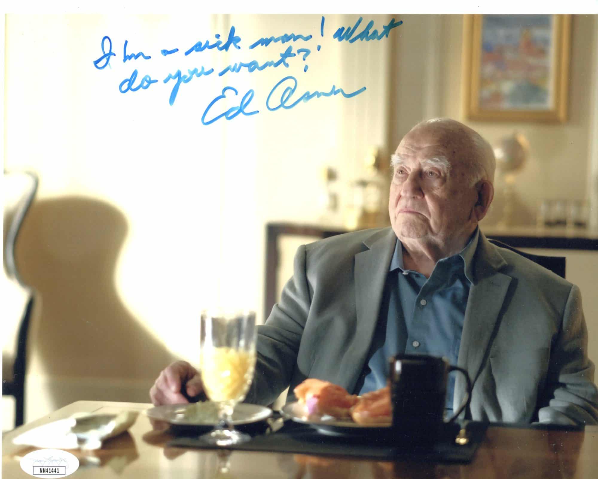 Ed Asner signed 8x10 Photo Sid Weinberg Cobra Kai img