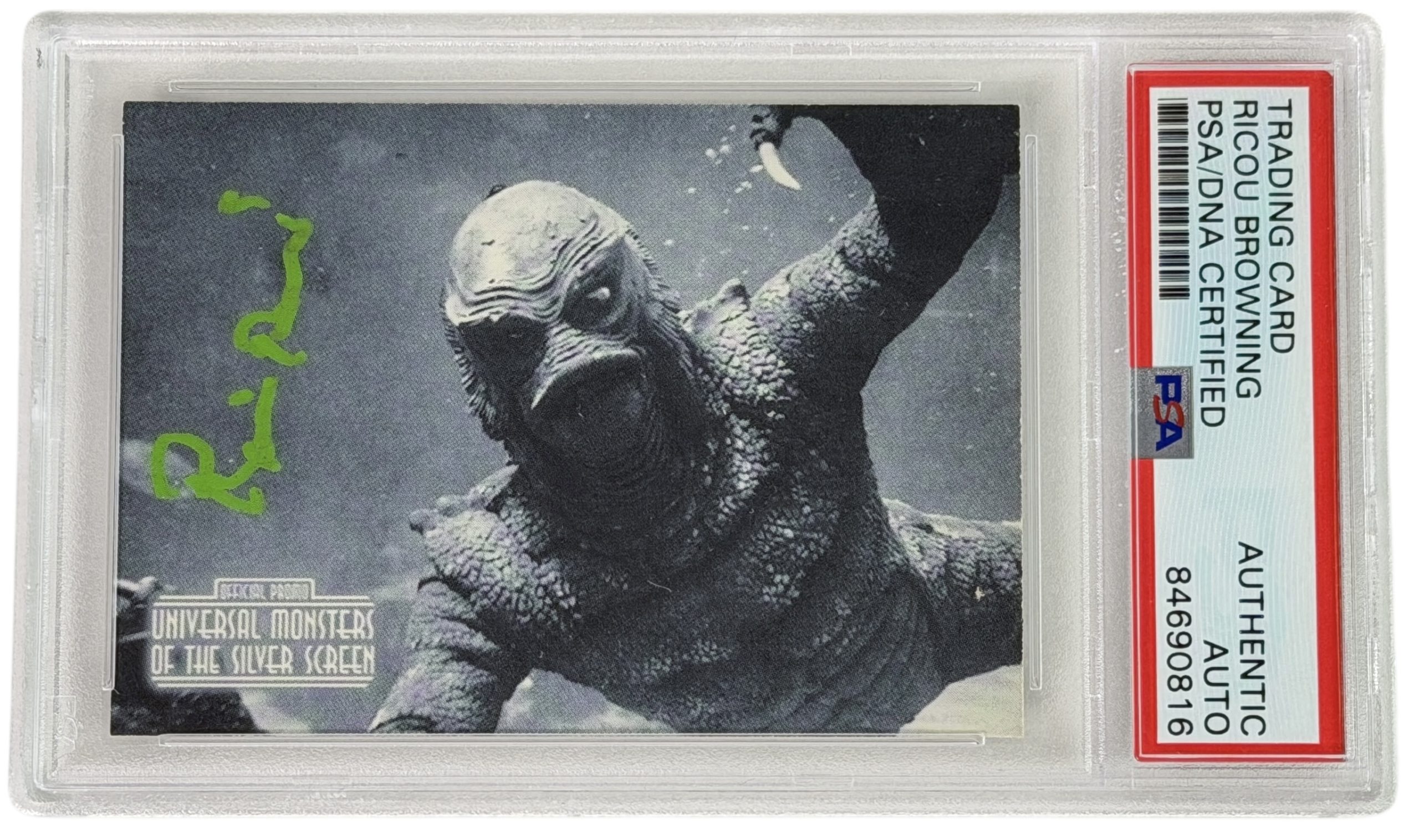 Ricou Browning signed Trading Card The Gill Man - Creature from the Black img