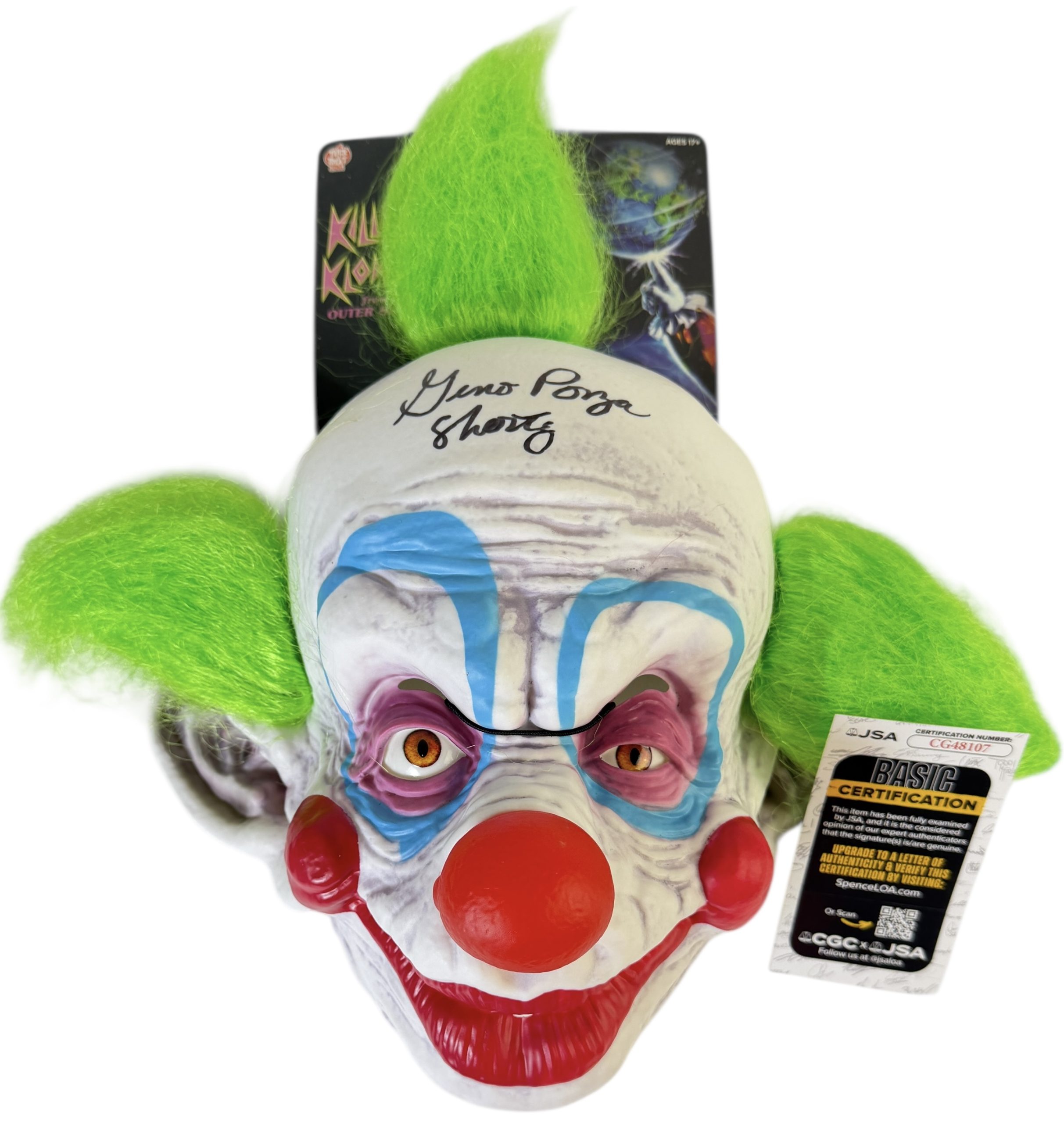Geno Ponza signed Mask Shorty - Killer Klowns from Outer Space img
