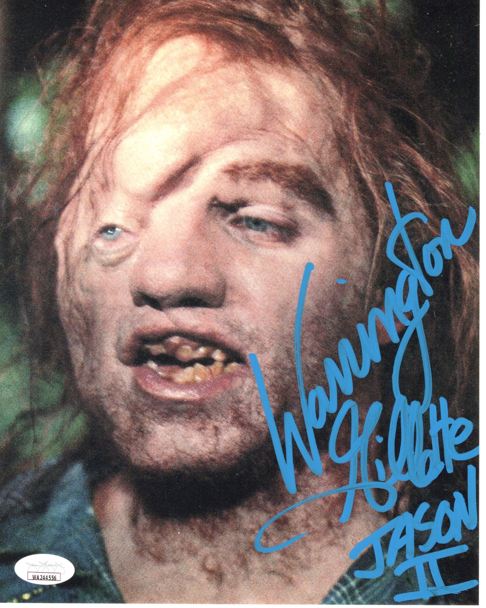 Warrington Gillette signed 8x10 Photo Jason Voorhees Friday the 13th Part 2 img