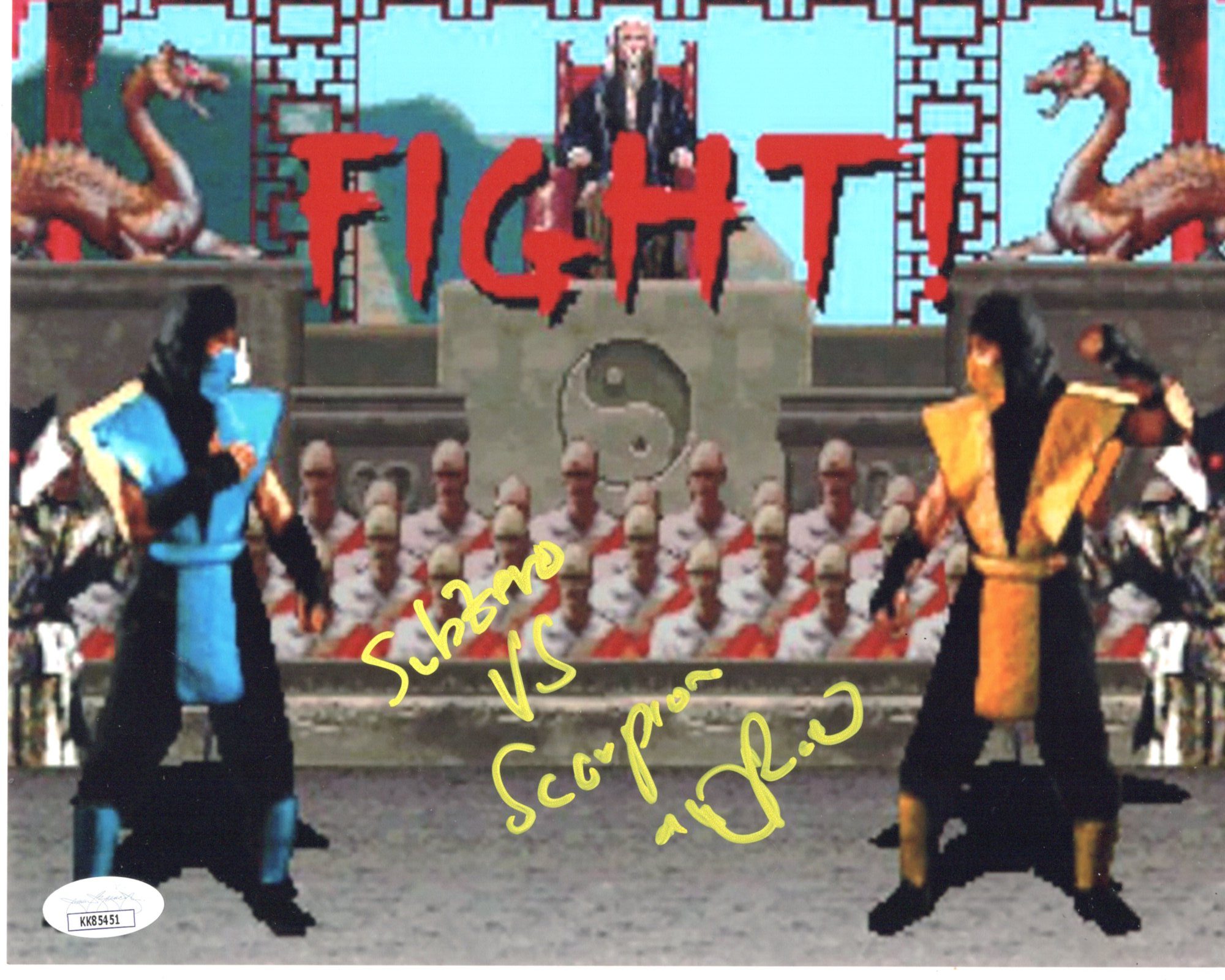 Daniel Pesina signed 8x10 Photo Sub Zero, Scorpion - Mortal Kombat img