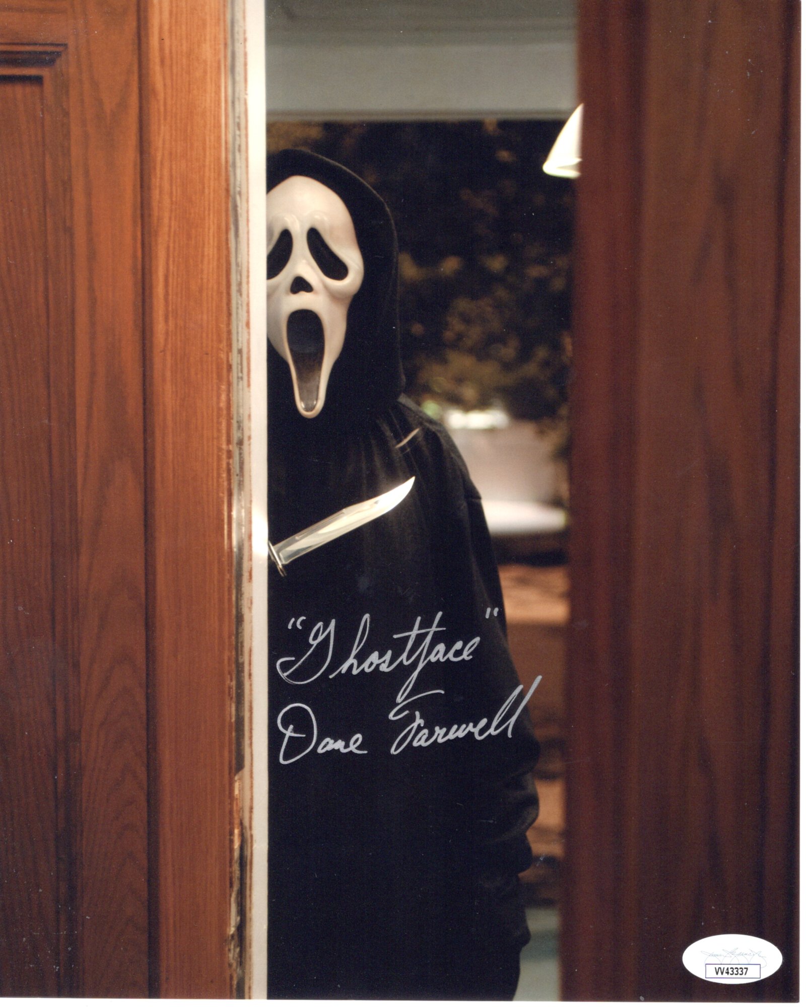Dane Farwell signed 8x10 Photo Ghostface Scream 4 JSA Authentication img